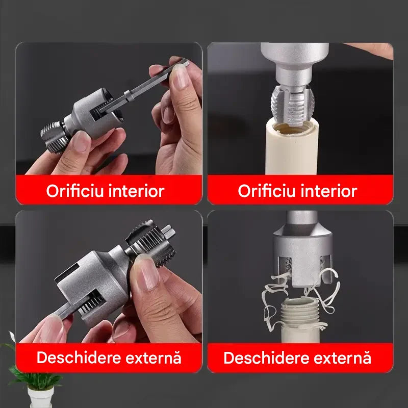 PipeCut™ – Set Universal pentru Refiletarea și Repararea Țevilor (1/2" | 3/4" | 1")