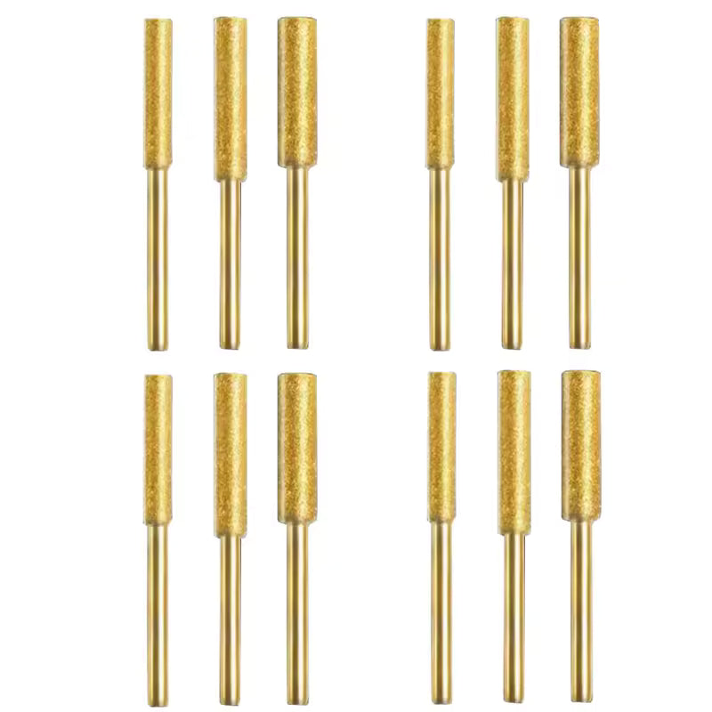 SharpMax™ – Set 9 Pile Diamantate Titanizate pentru Ascuțirea Lanțului de Drujbă