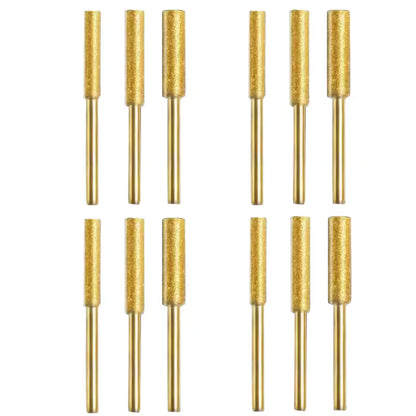 SharpMax™ – Set 9 Pile Diamantate Titanizate pentru Ascuțirea Lanțului de Drujbă